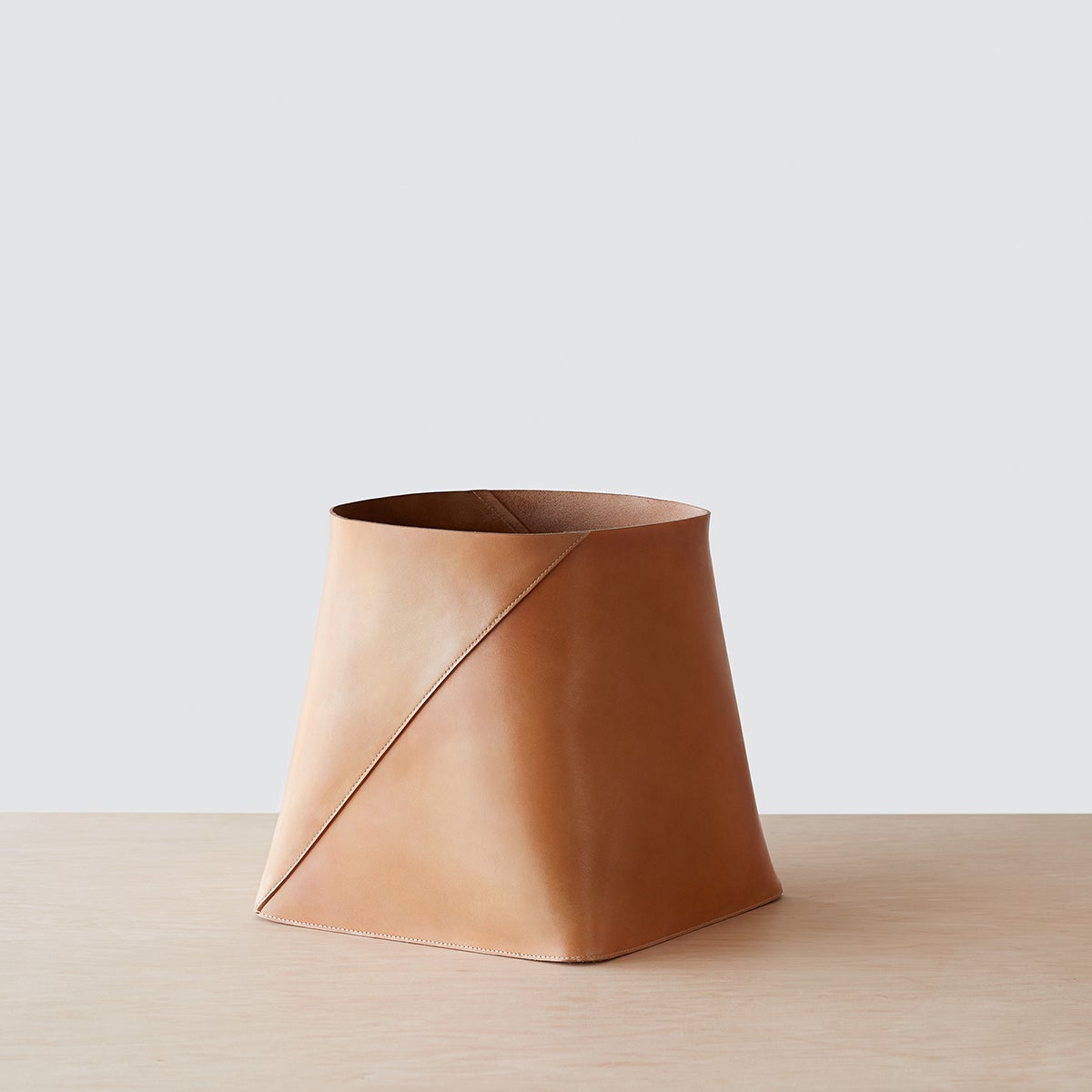 The Citizenry Azad Tall Leather Storage Bins The Container Store